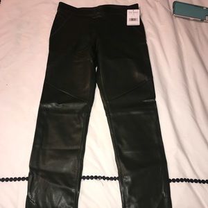 Brand New Free People Camo Green Leather Leggings